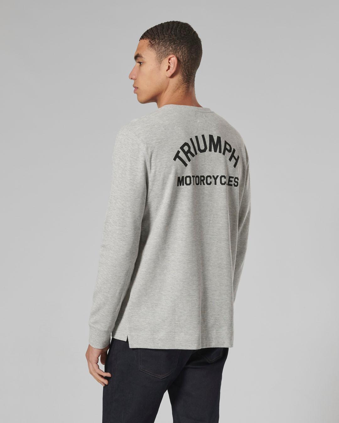 DEAN L/S WAFFLE T-SHIRT GREY MARL XL image 4