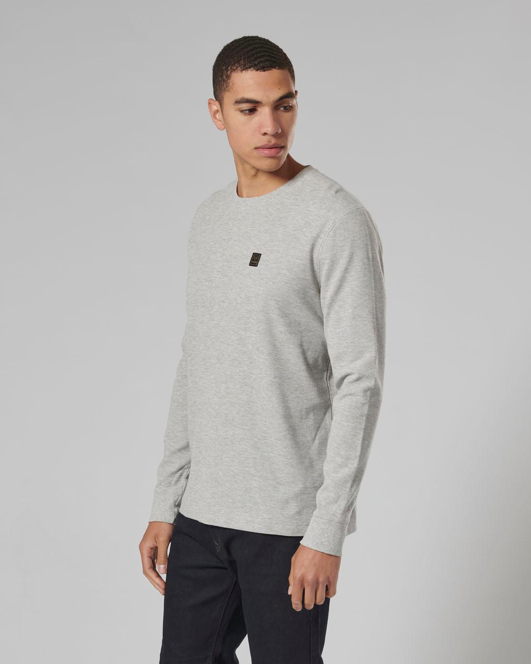 DEAN L/S WAFFLE T-SHIRT GREY MARL XS image 7