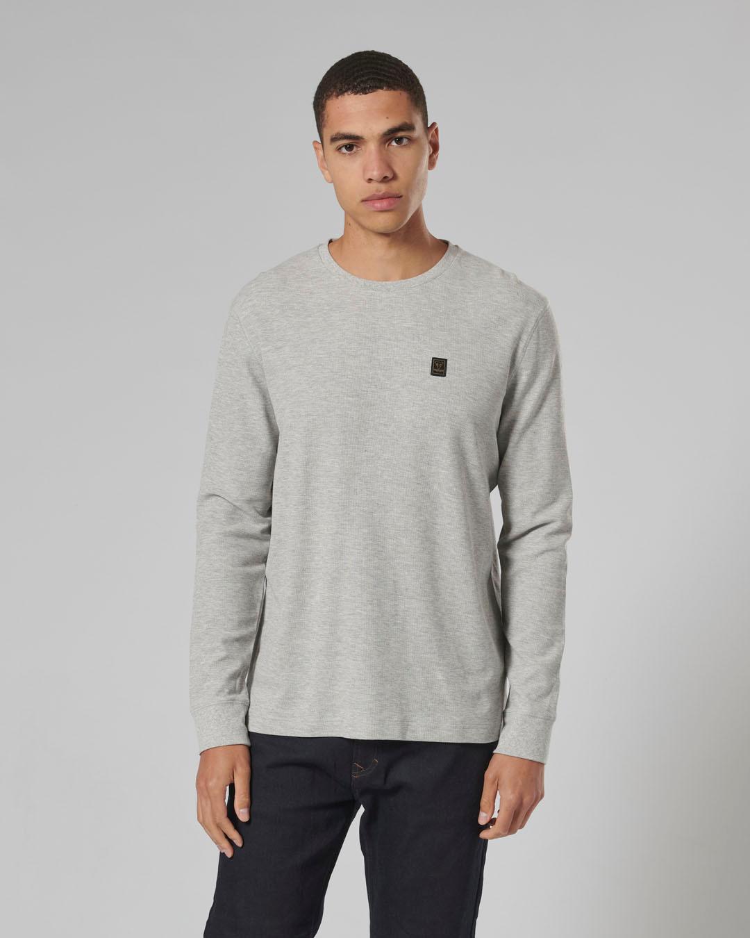 DEAN L/S WAFFLE T-SHIRT GREY MARL XXL image 7