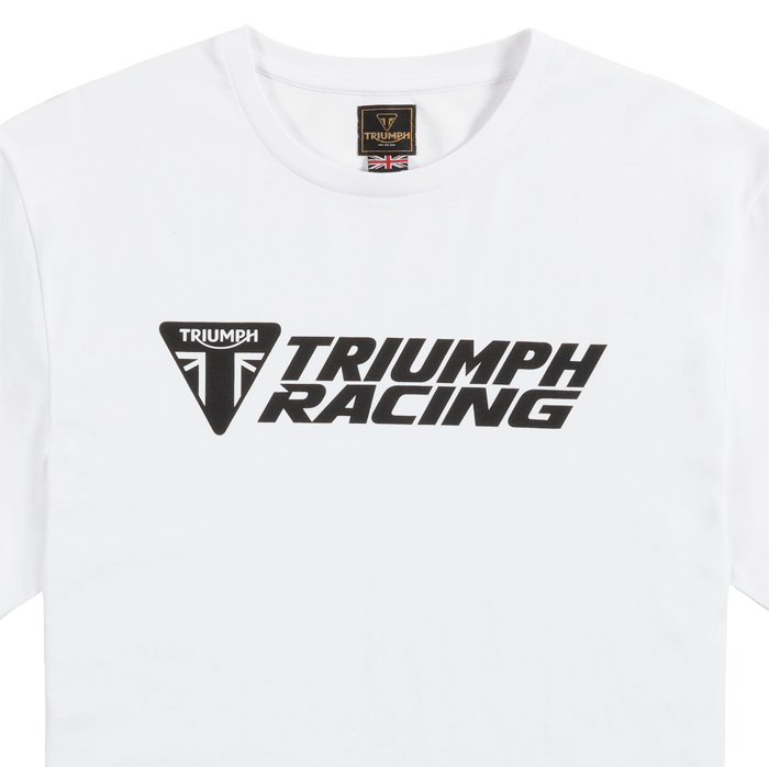RACING TEE WHITE / BLACK S image 7