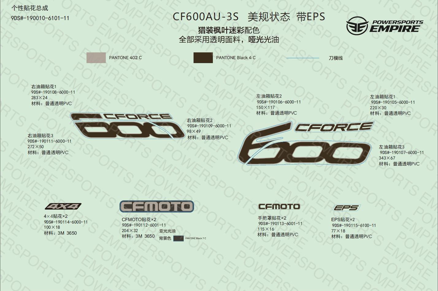 F19-1-B — DECAL KITS(NA,TRUE TIMBER CAMO&WITH EPS)