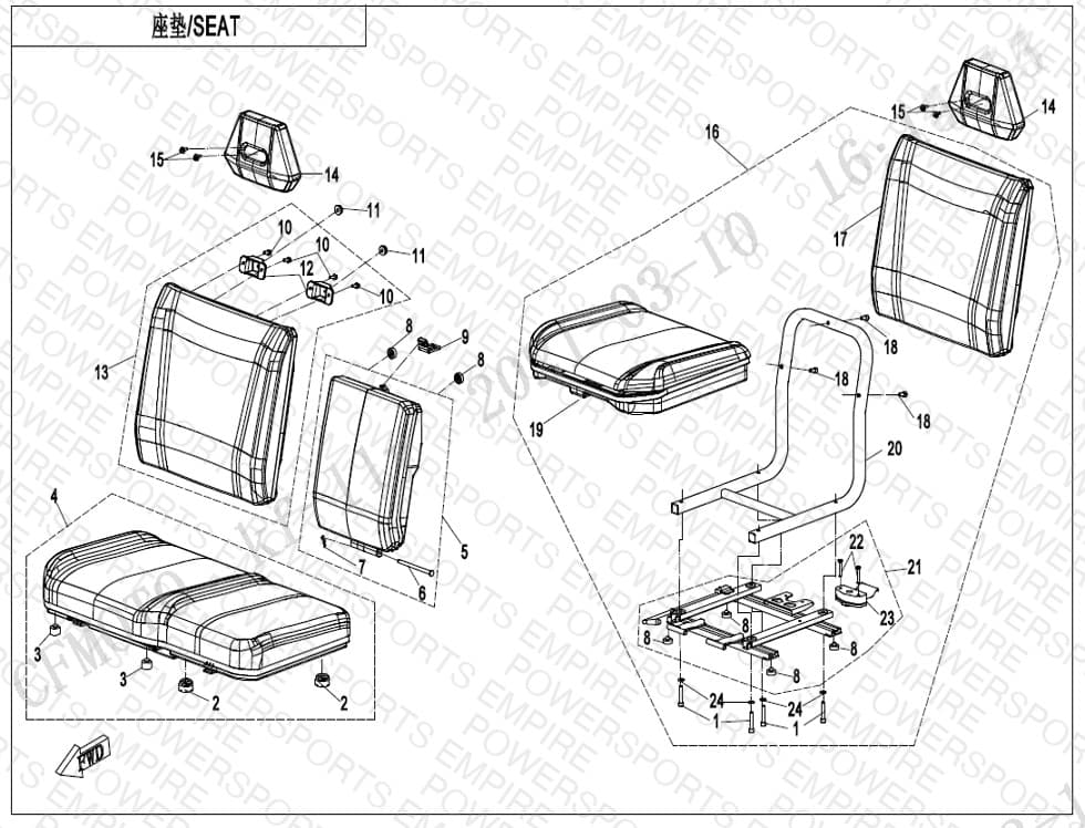 F13-A — SEAT(NON HEATING EQUIPMENT)