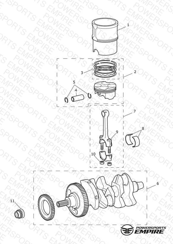 Crankshaft, Connecting Rods, Pistons & Liners