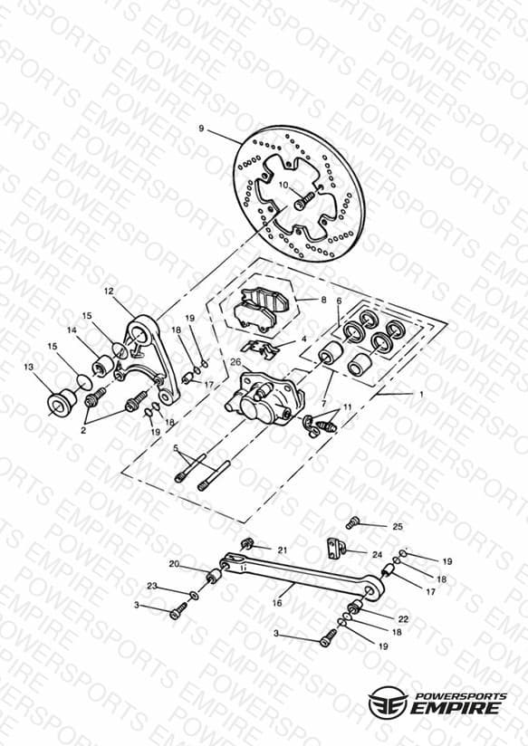 Rear Brake Disc and Caliper Sprint Sport/Sprint Executive