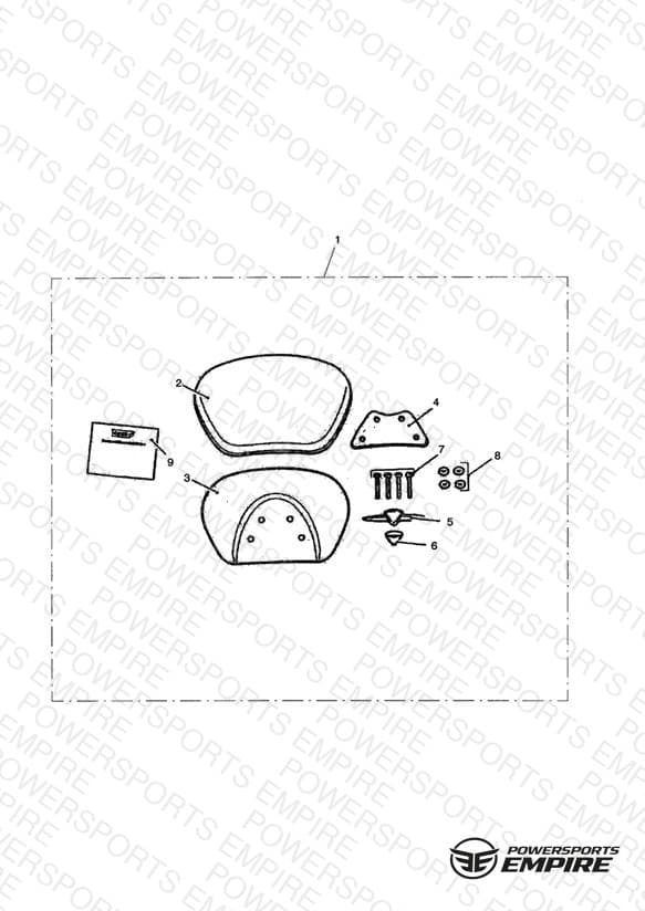 Touring Backrest Pad, Passenger