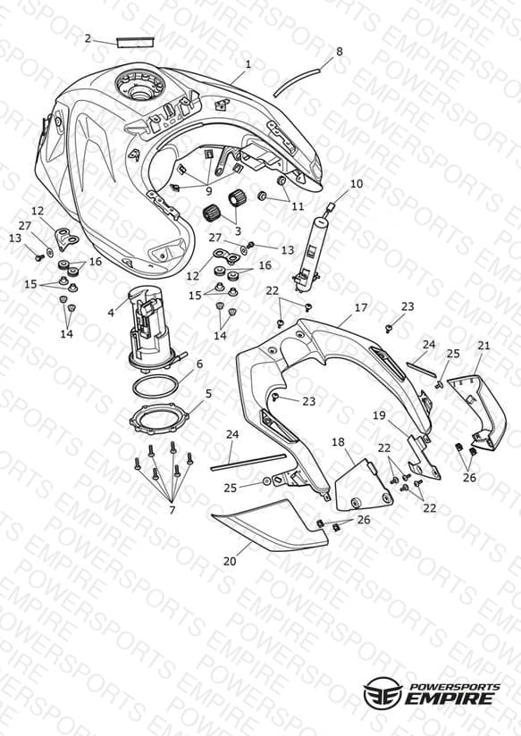 Fuel Tank, Fuel Pump & Fittings - Tiger GT Pro
