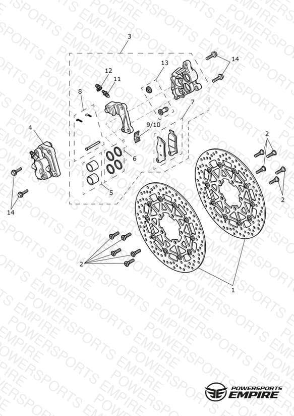 Front Brake Caliper & Disc