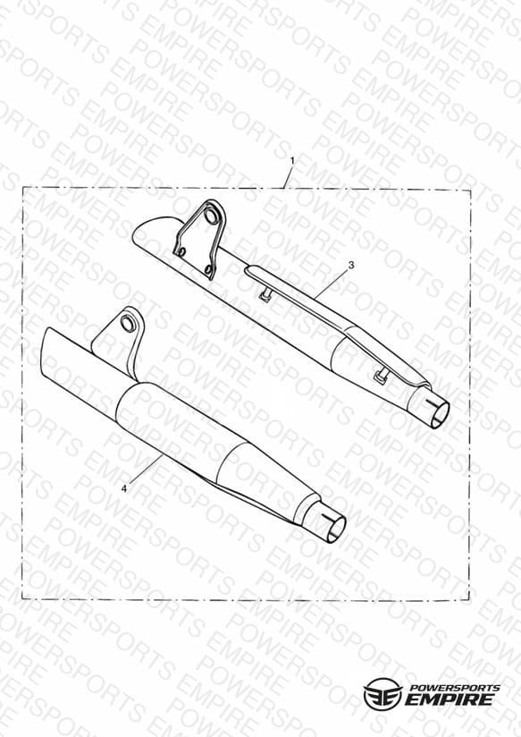 Silencer Kit, Short, Chrome