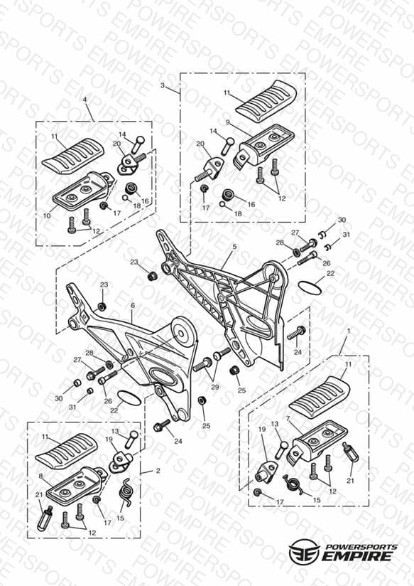 Footrests & Mountings » 55071