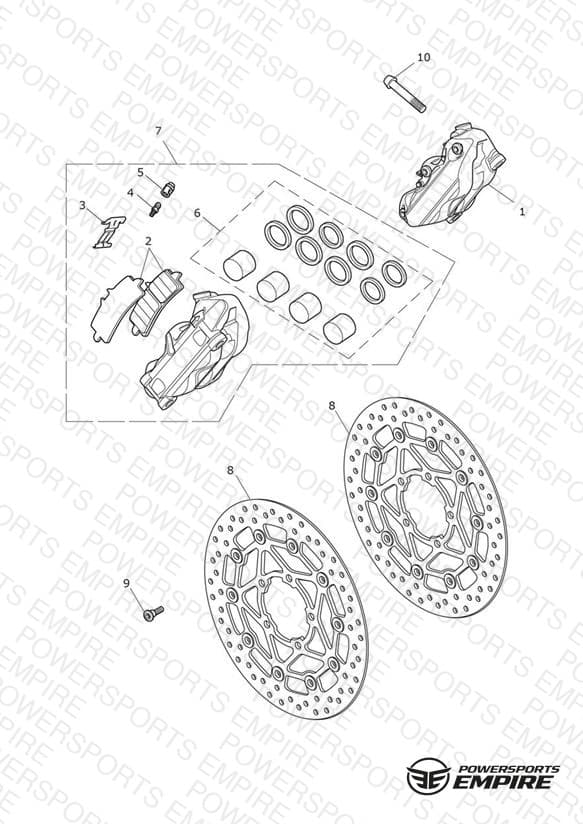 Front Brake Caliper & Disc