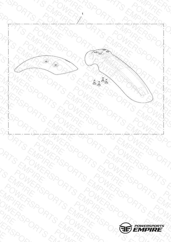 High Mudguard Kit, Painted