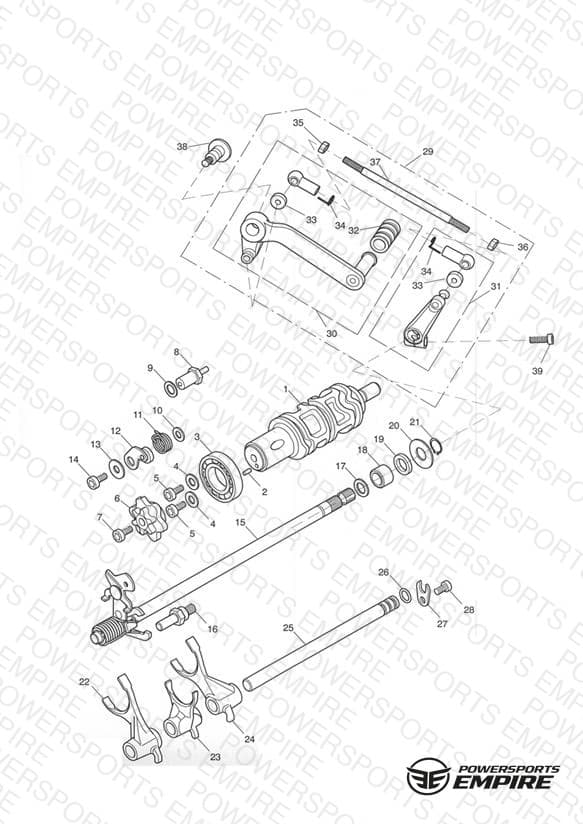 Gear Selectors and Pedal - Daytona 650