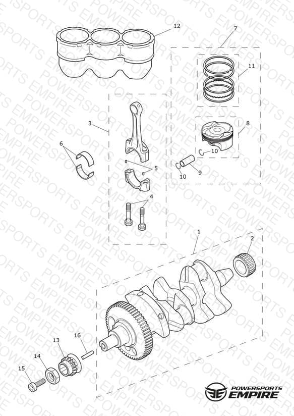 Crankshaft, Connecting Rods, Pistons & Liners