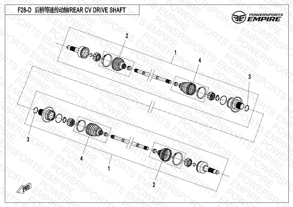 F28-D — REAR CV SHAFT