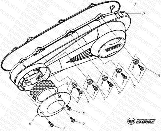 E02 — LEFT SIDE COVER ASSY