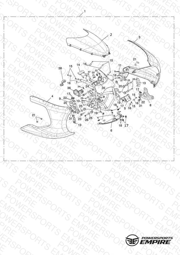 Front Fairing Kit, Painted - 749070 >