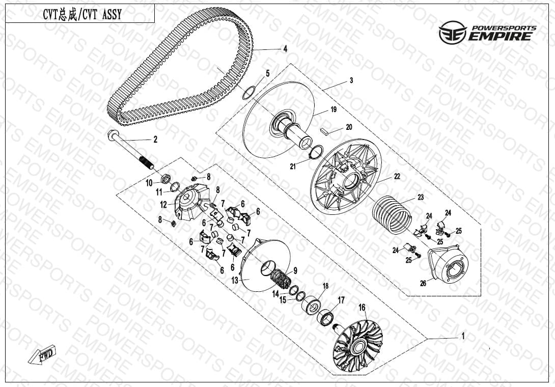 E05 — CLUTCH & CVT ASSY.(18g WEIGHT ROLLER)