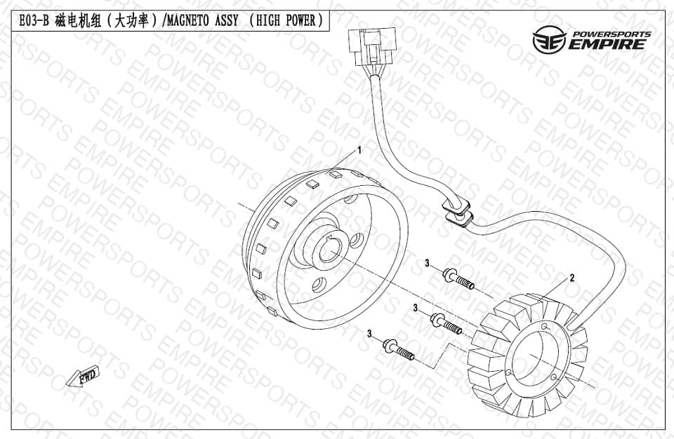 E03-B — MAGNETO ASSY(HIGH-POWER)
