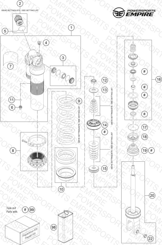 SHOCK ABSORBER DISASSEMBLED