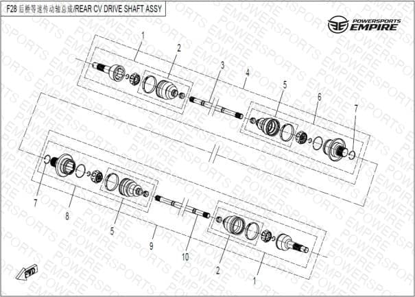 F28 — REAR CV DRIVE SHAFT ASSY