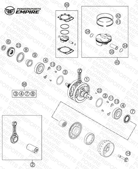 CRANKSHAFT, PISTON