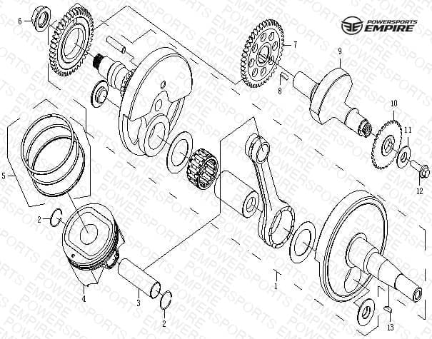 E14 — CRANKSHAFT, PISTON, BALANCER