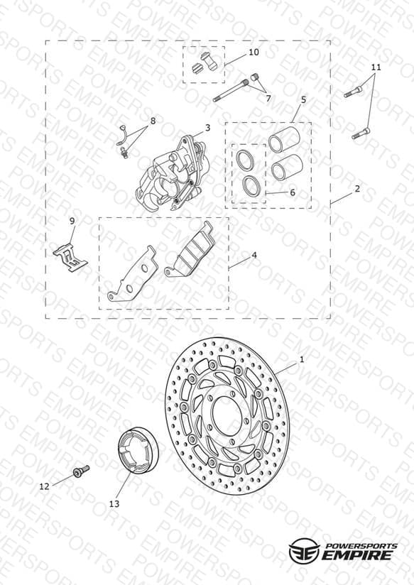 Front Brake Caliper & Disc