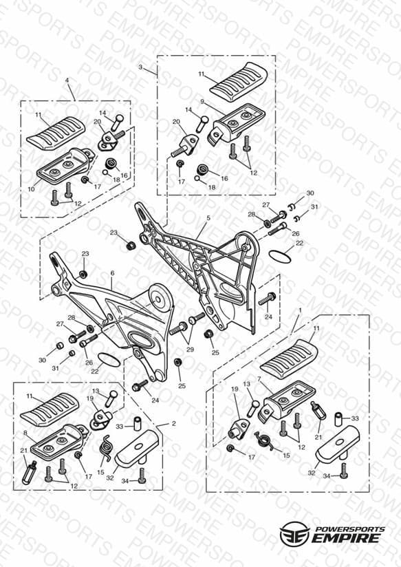 Footrests & Mountings Sprint Executive