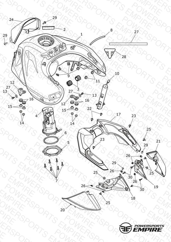 Fuel Tank, Fuel Pump & Fittings