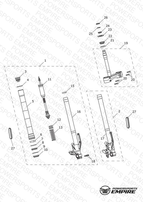 Front Forks & Yokes - Low Ride Height Version