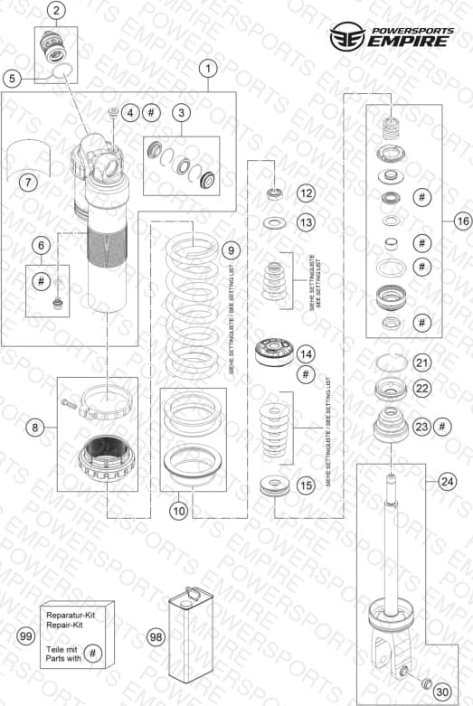 SHOCK ABSORBER DISASSEMBLED
