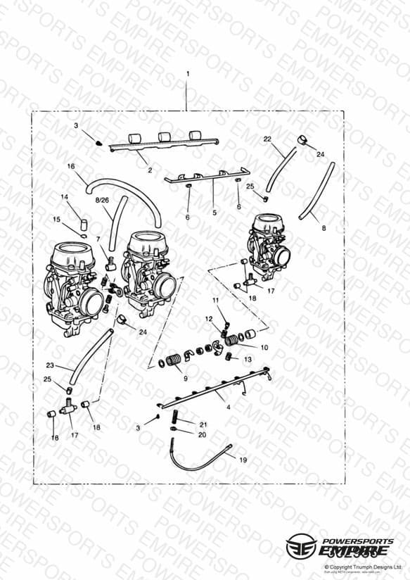 Carburettors US California models only » ENG NO 55615