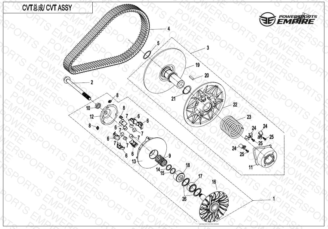 E05-A-V2 — CLUTCH & CVT ASSY.