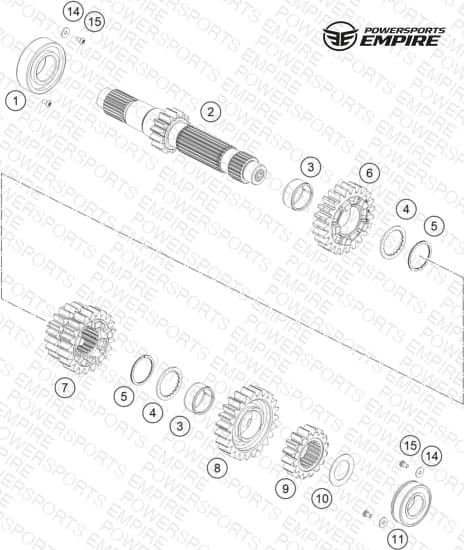 TRANSMISSION I - MAIN SHAFT