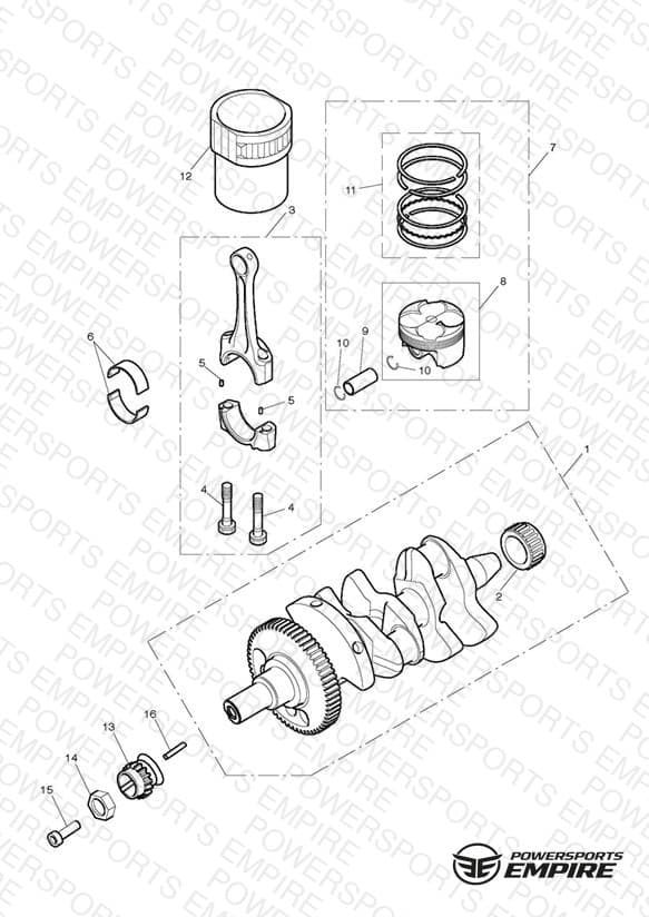 Crankshaft, Connecting Rods, Pistons & Liners