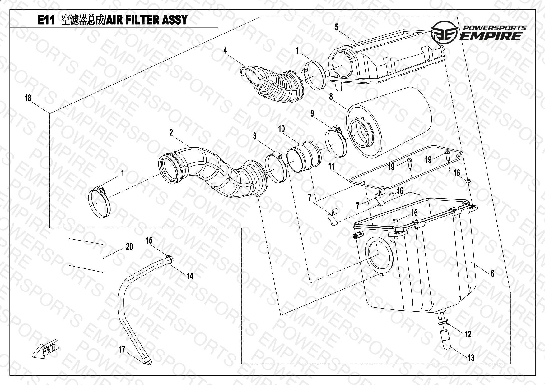 E11 — AIR FILTER ASSY