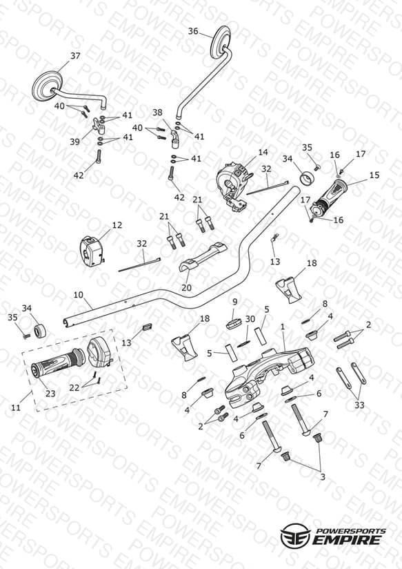 Handlebars, Top Yoke & Mirrors