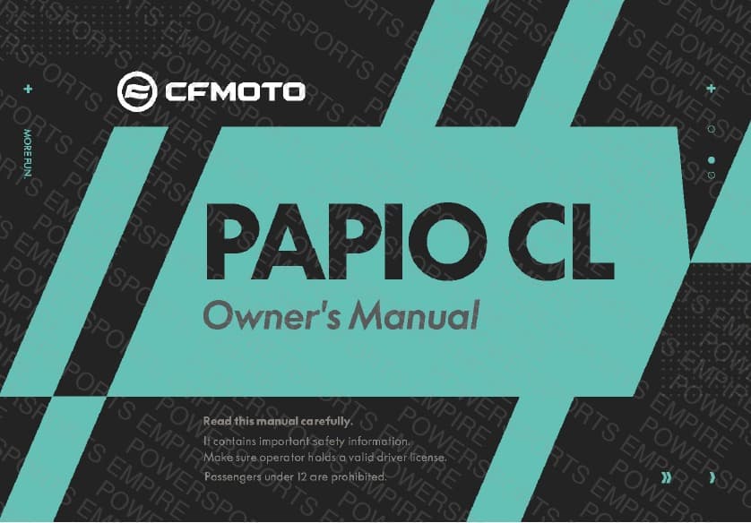F38-1 — OWNERS MANUAL