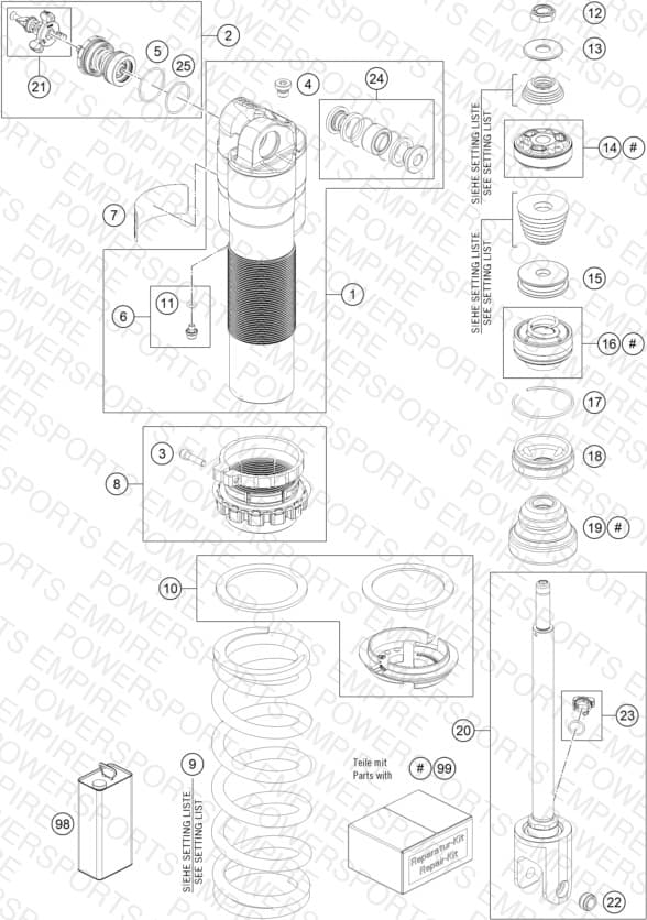 SHOCK ABSORBER DISASSEMBLED