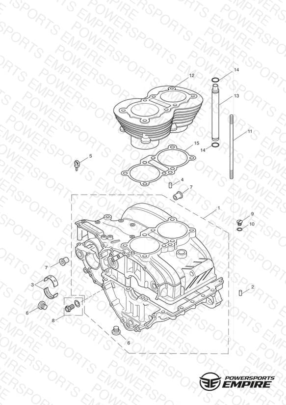 C/case & Fittings - Bonny T100 > Eng No 221608 (+ Eng No's 229407 > 230164)