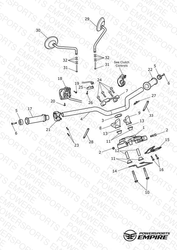 Handlebars, Top Yoke & Mirrors
