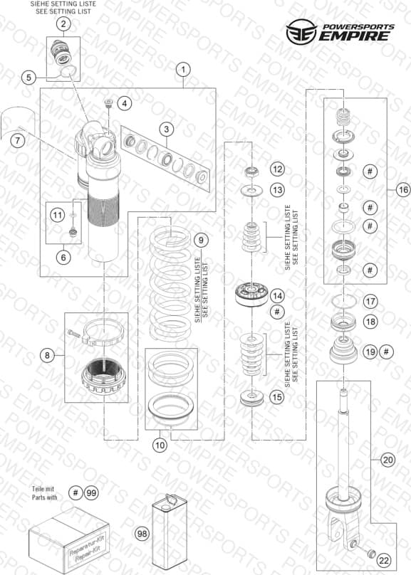 SHOCK ABSORBER DISASSEMBLED