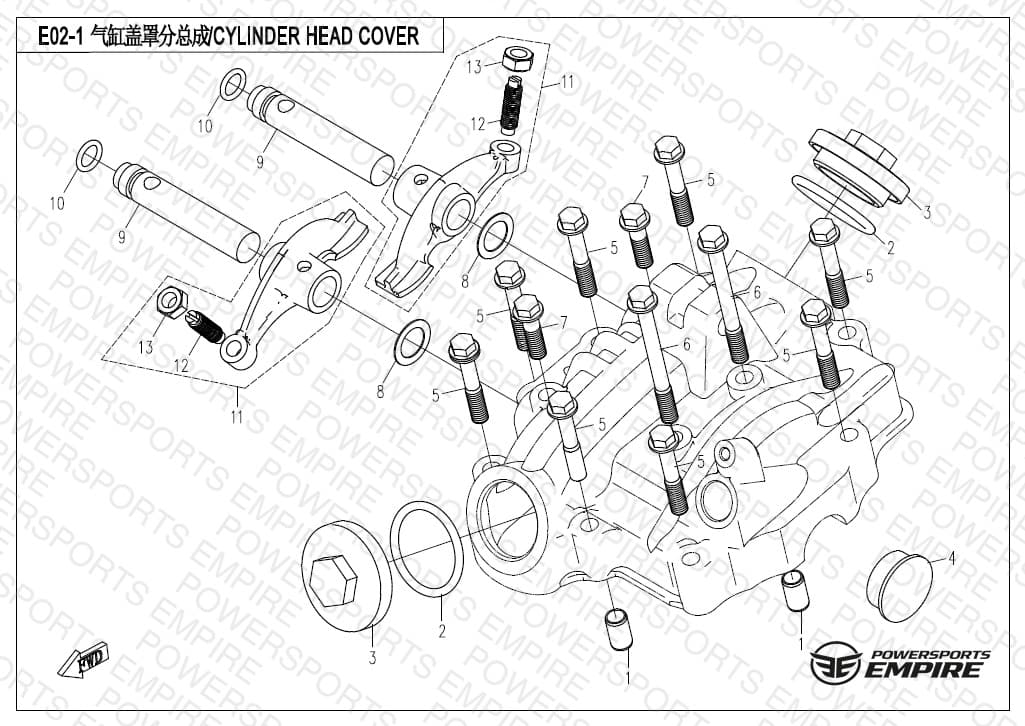 E02-1 — CYLINDER HEAD COVER ASSY.
