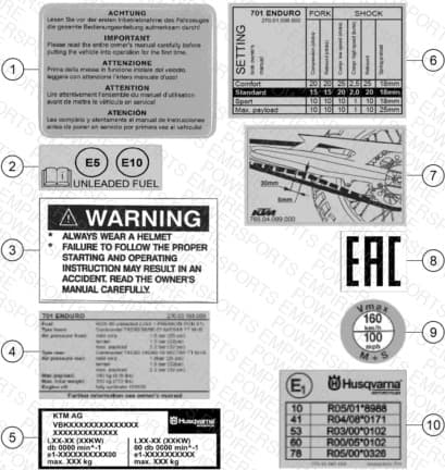 TECHNIC INFORMATION STICKER