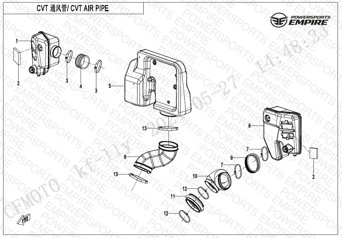 F00-2-V1 — CVT AIR PIPE