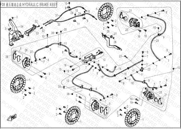 F08 — HYDRAULIC BRAKE ASSY