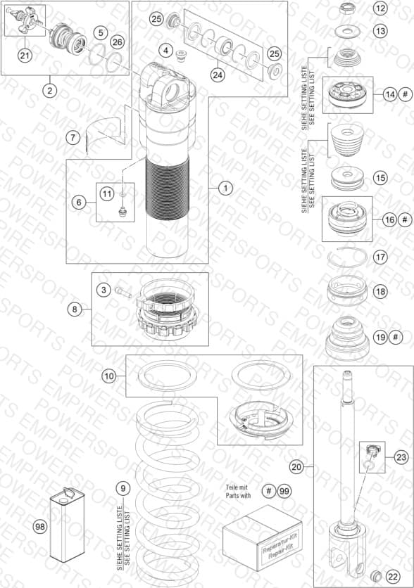 SHOCK ABSORBER DISASSEMBLED