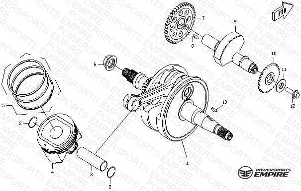 E12 — CRANKSHAFT, PISTON, BALANCER