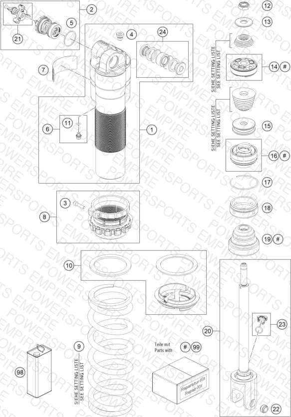 SHOCK ABSORBER DISASSEMBLED