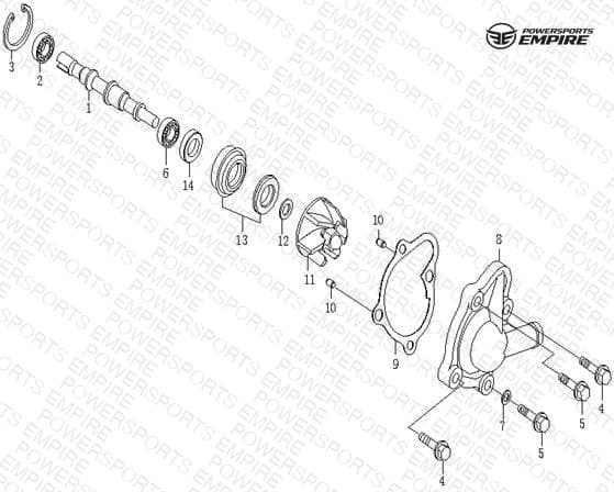 E15 — WATER PUMP ASSY